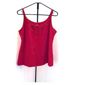 sequin red tank